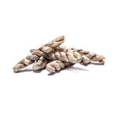 Natural dental chews for dogs made from fish skin twists to support dental hygiene and health